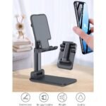 Folding desktop phone stand