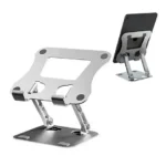 Adjustable Aluminum laptop stand tablet black