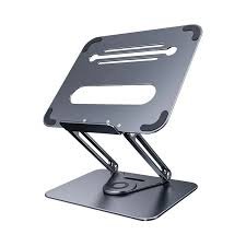 adjustable Aluminum laptop stand tablet black