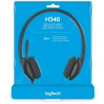 Logitech H340 USB-A Headset with Noise Cancelling Mic – Black