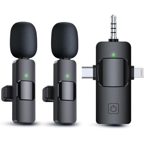 3 in 1 Wireless Lavalier Microphones