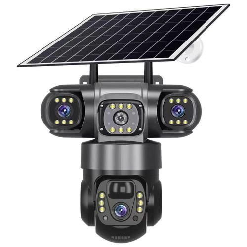 4G Triple Lens Solar CCTV Camera