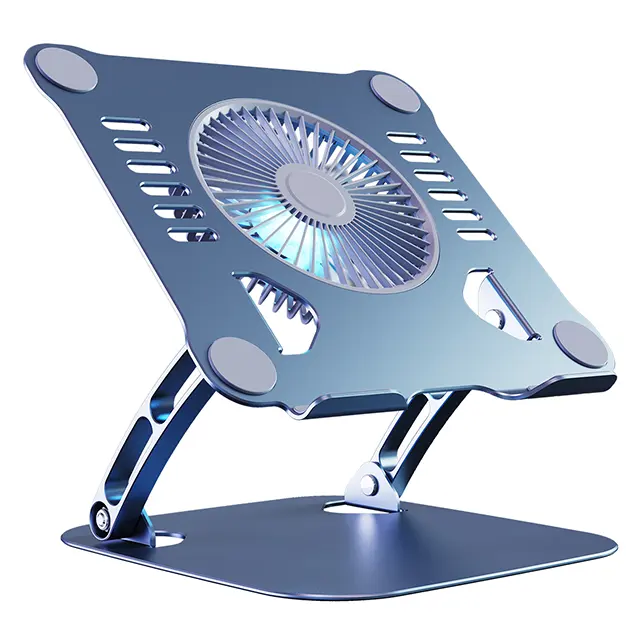 Adjustable cooling laptop stand with fan