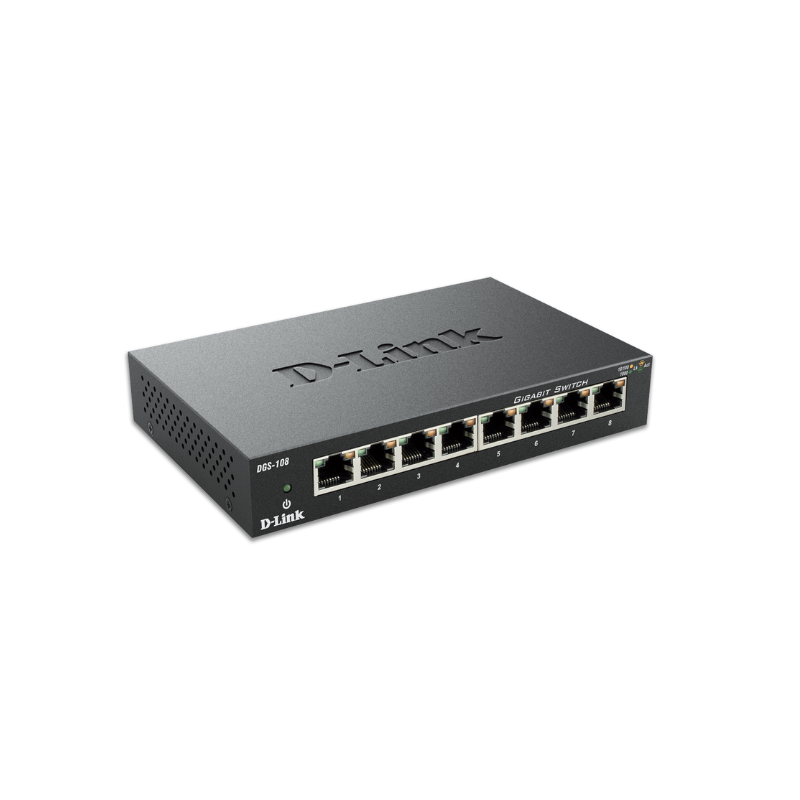 D-Link DGS-108 8-Port Gigabit Unmanaged Desktop Switch